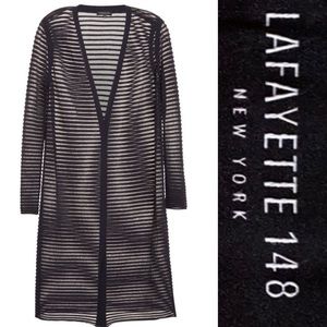 Lafayette mesh stripped cardigan